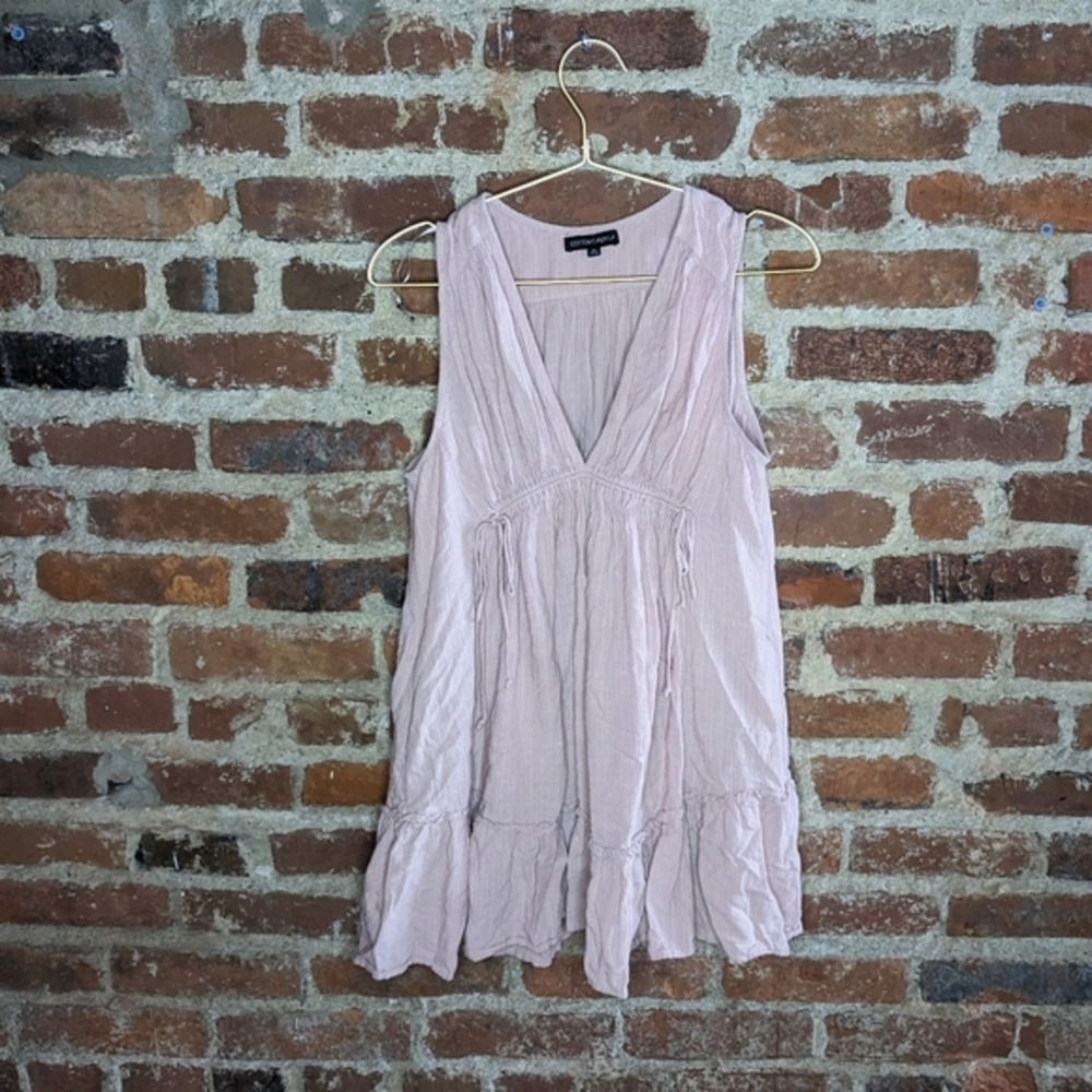 Cotton Candy LA Medium Light Pink Ruffled Mini Dress